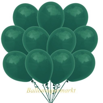 luftballons-dunkelgruen-25-cm-guenstig-10-stueck-angebot